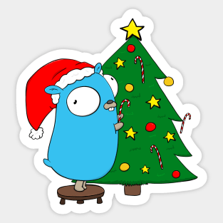 Christmas Tree Gopher Sticker